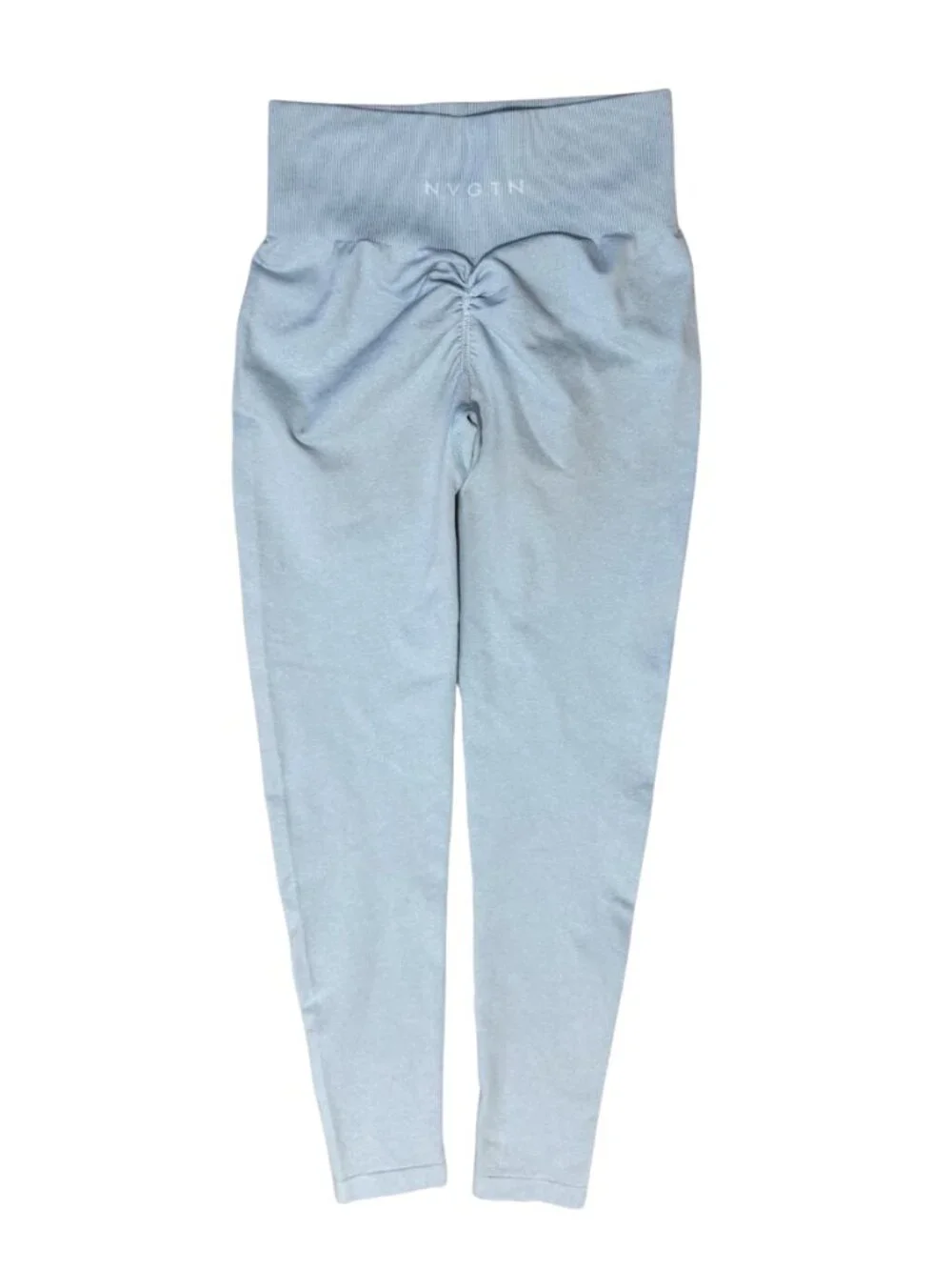 NVGTN Scrunch Seamless Leggings - Blue - Size S, High Waisted, No Front Seam - Picture 6 of 7